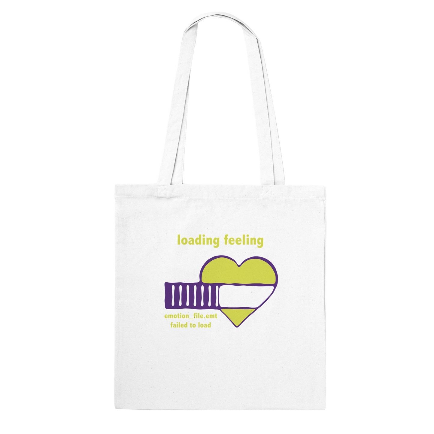 Loading Feeling canvas tote bag with abstract design and mindfulness message for emotional awareness, gentle processing, and slow expression.