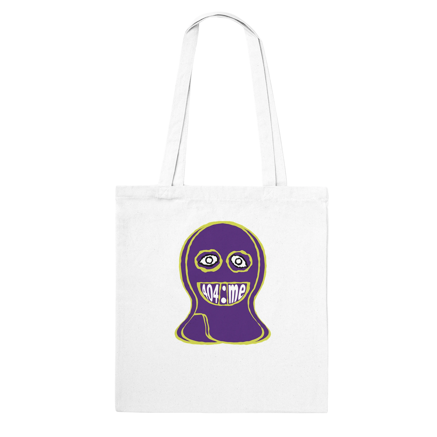 404: Me canvas tote bag with abstract design and mindfulness message about embracing feeling lost and self-exploration.