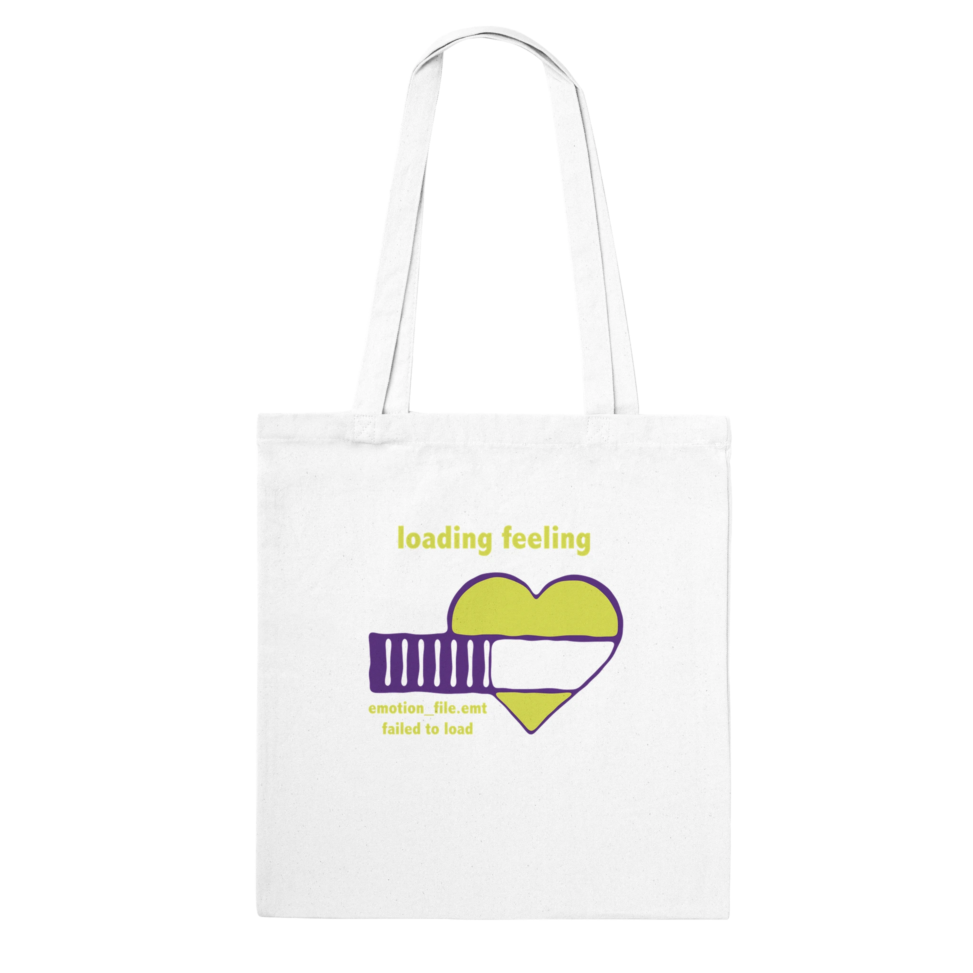 Loading Feeling canvas tote bag with abstract design and mindfulness message for emotional awareness, gentle processing, and slow expression.